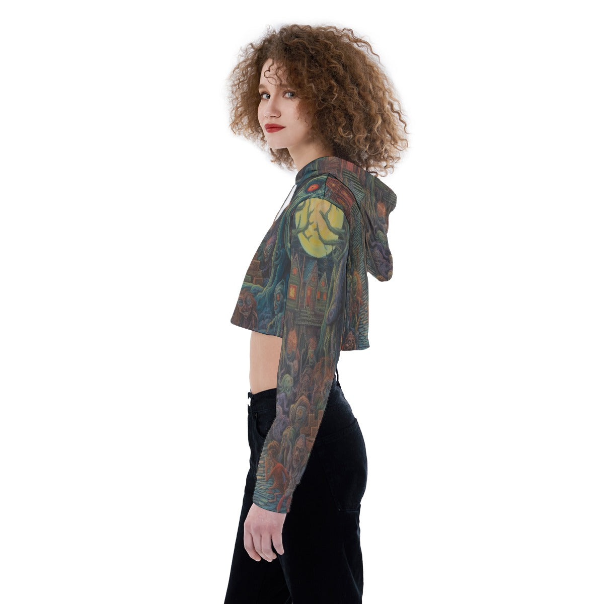 All-Over Print Women's Crop Top Hoodie