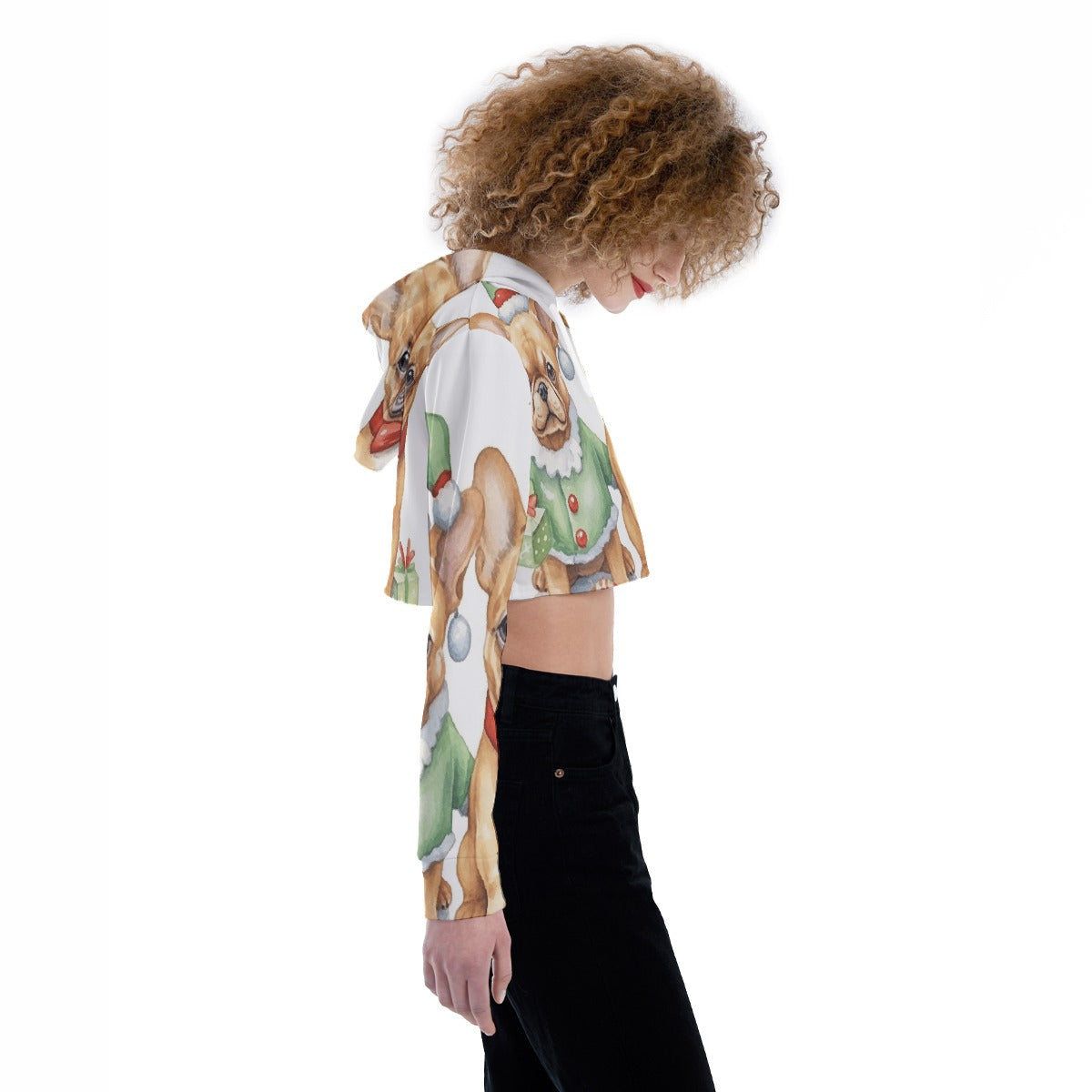 All-Over Print Women's Crop Top Hoodie