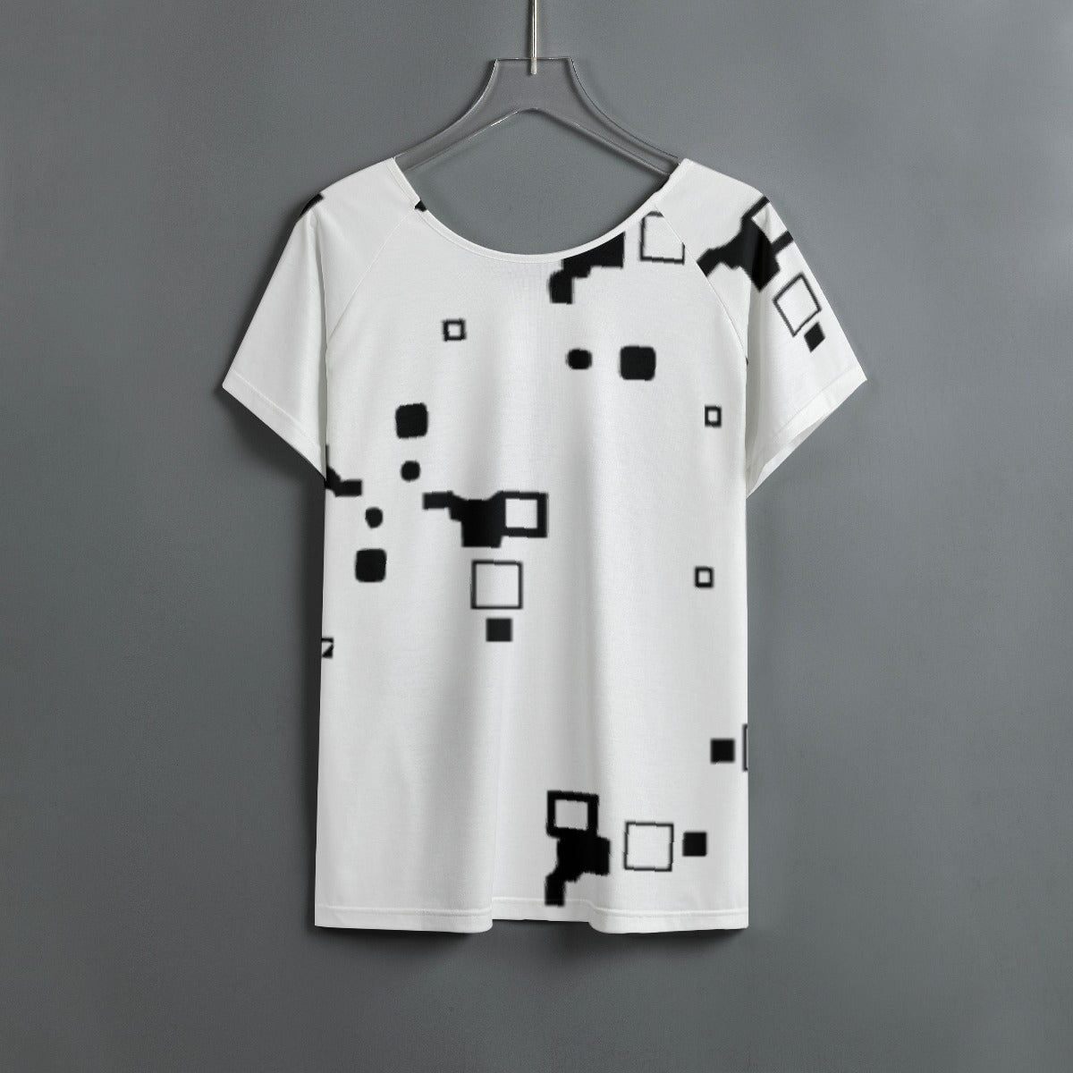 All-Over Print Women's Round Neck T-shirt With Raglan Sleeve