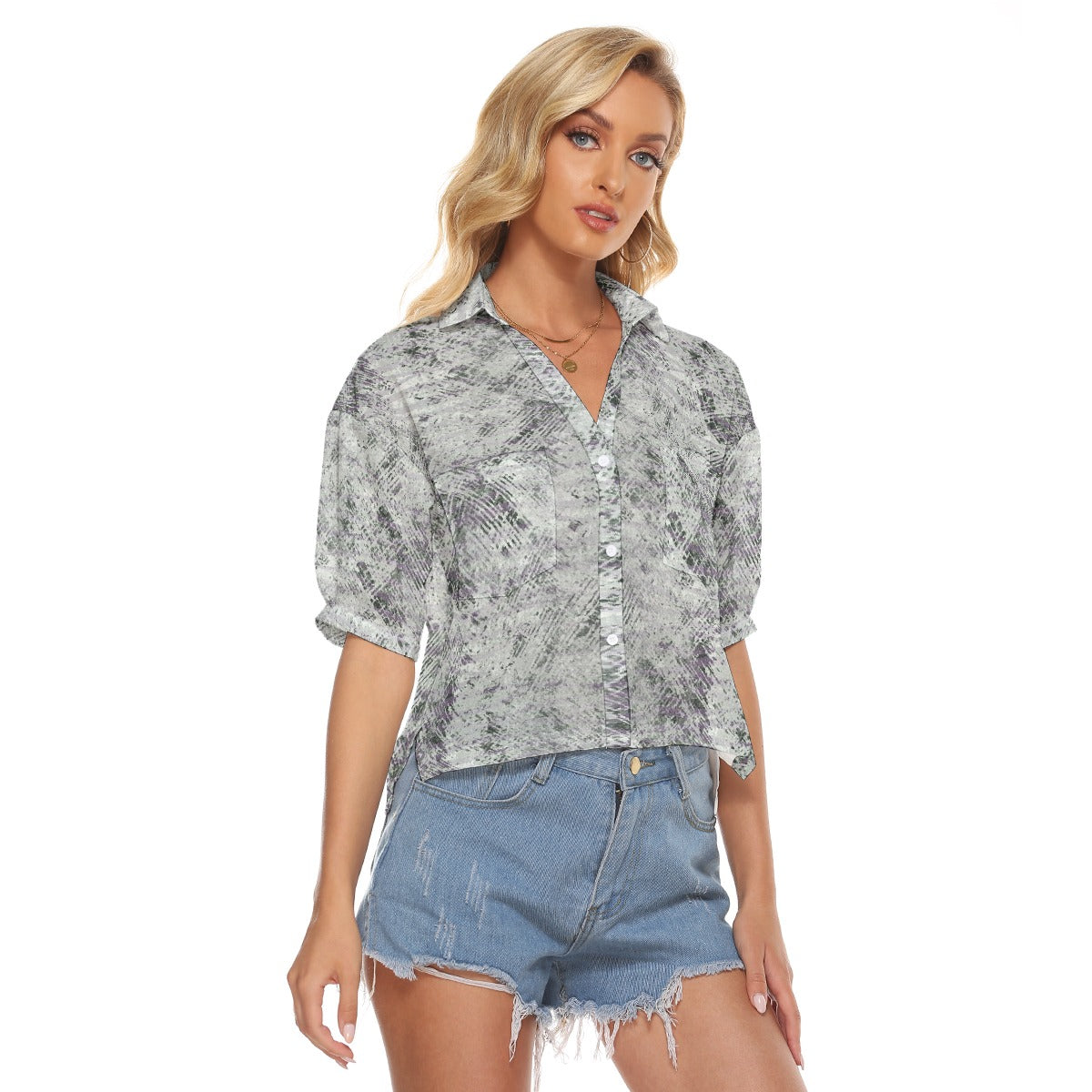 All-Over Print Women's V-neck Shirts