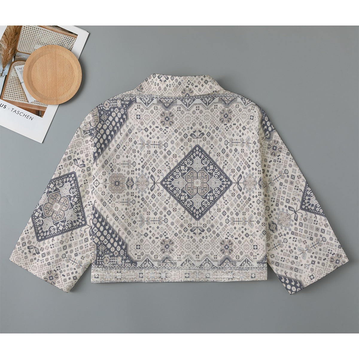 All-Over Print Women's Cropped Jacket | 245GSM Cotton