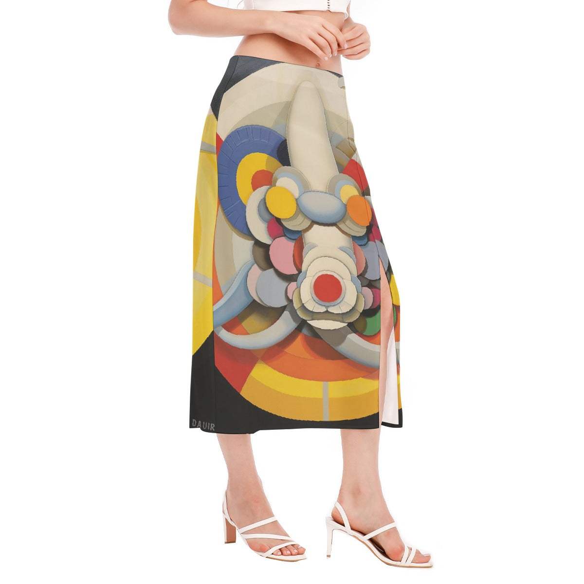 All-Over Print Women's High Slit Long Skirt