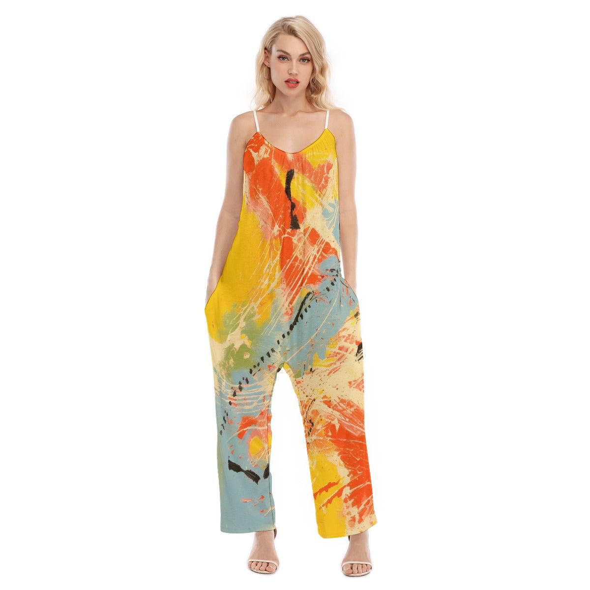 All-Over Print Women's Loose Cami Jumpsuit