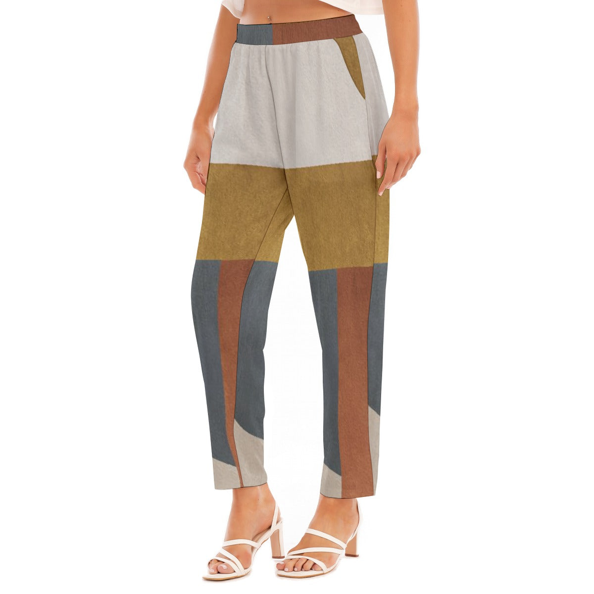 All-Over Print Women's Loose Straight-leg Pants