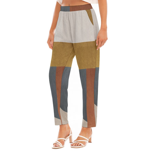 All-Over Print Women's Loose Straight-leg Pants