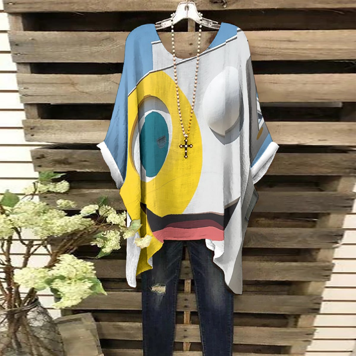 All-Over Print Women's Bat Sleeve Shirt