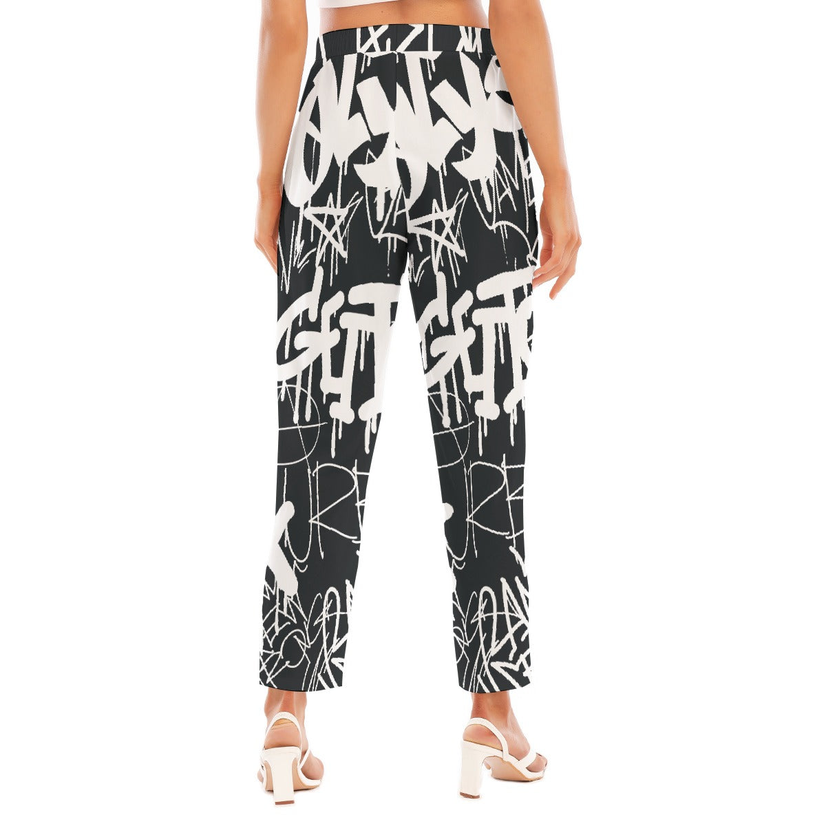 All-Over Print Women's Loose Straight-leg Pants