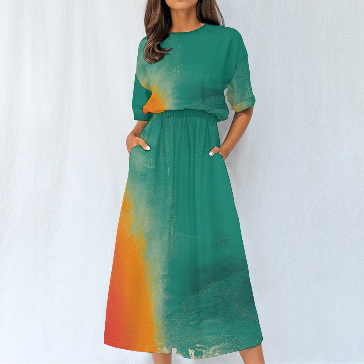 All-Over Print Women's Elastic Waist Dress