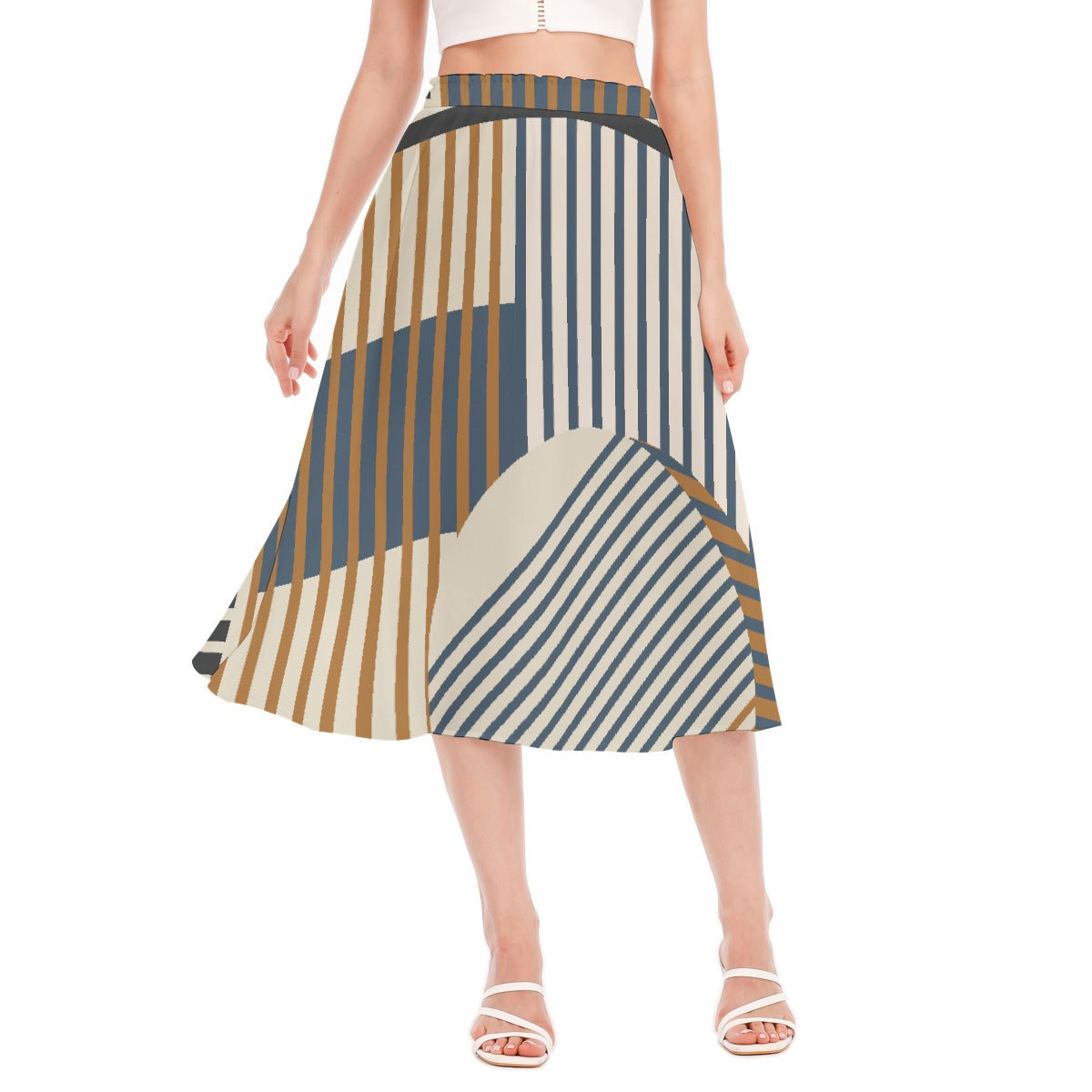 All-Over Print Women's Long Section Chiffon Skirt