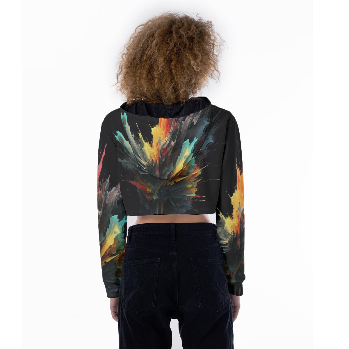 All-Over Print Women's Crop Top Hoodie