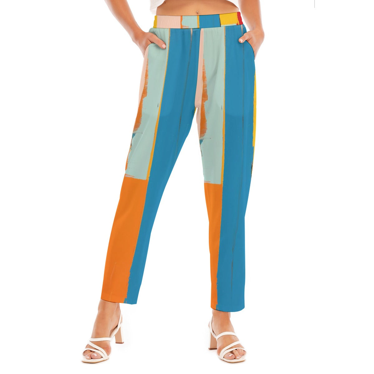 All-Over Print Women's Loose Straight-leg Pants