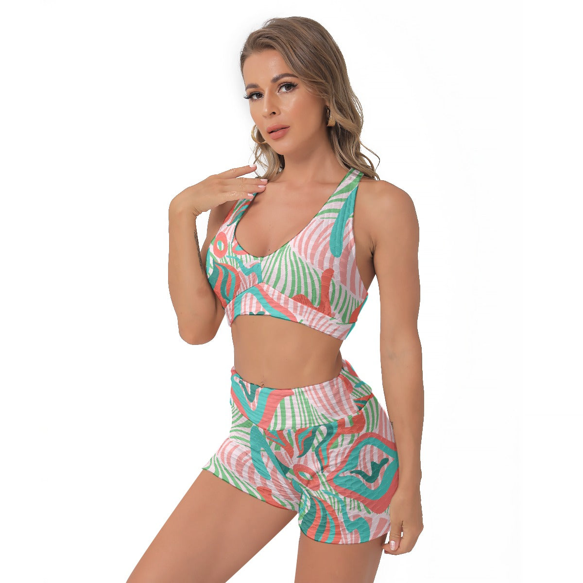 All-Over Print Women's Sports Bra Suit