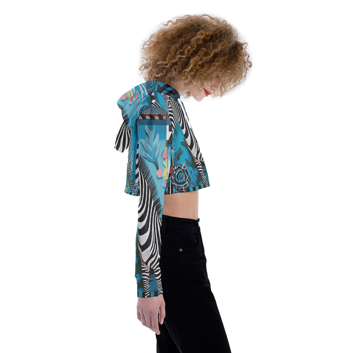 All-Over Print Women's Crop Top Hoodie