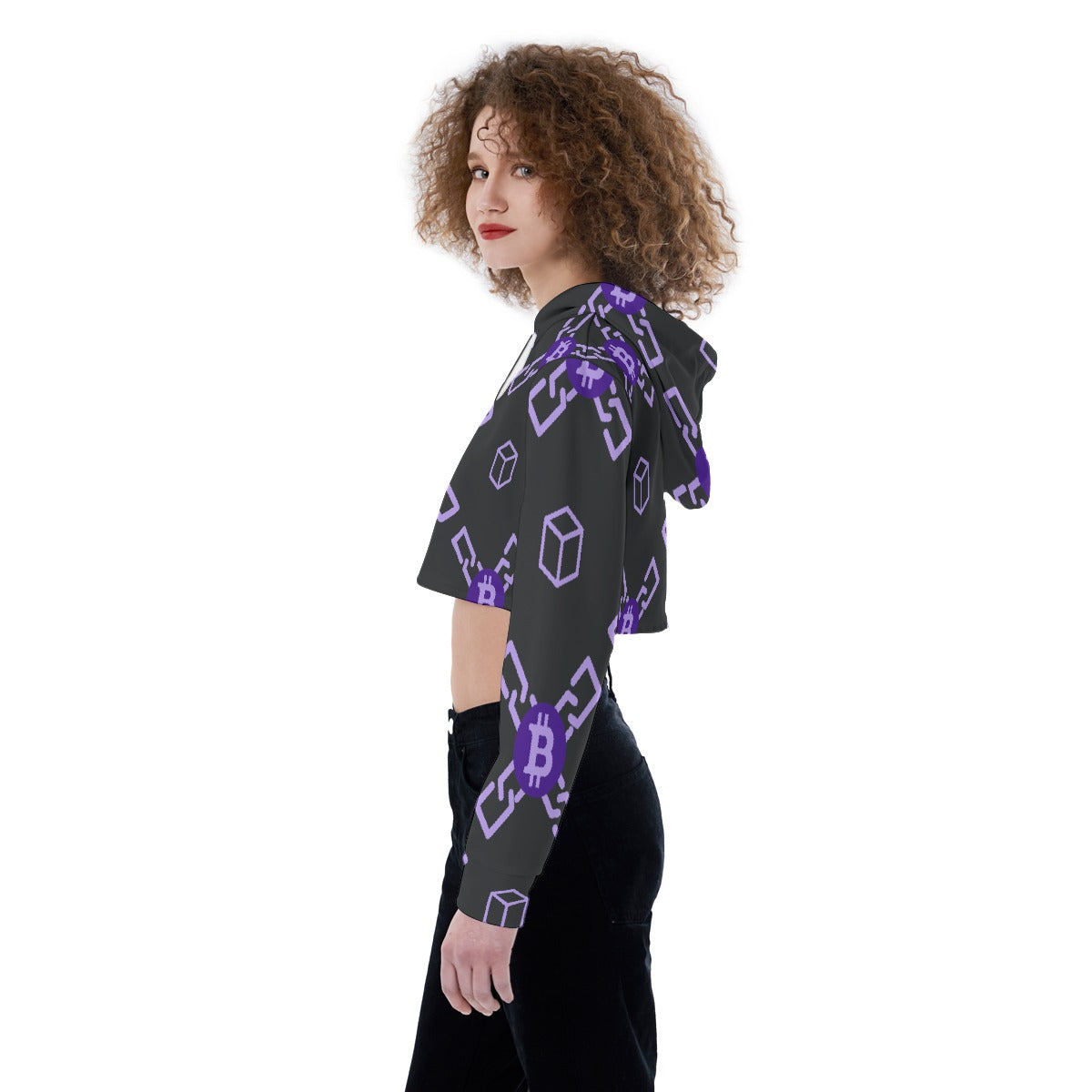 All-Over Print Women's Crop Top Hoodie