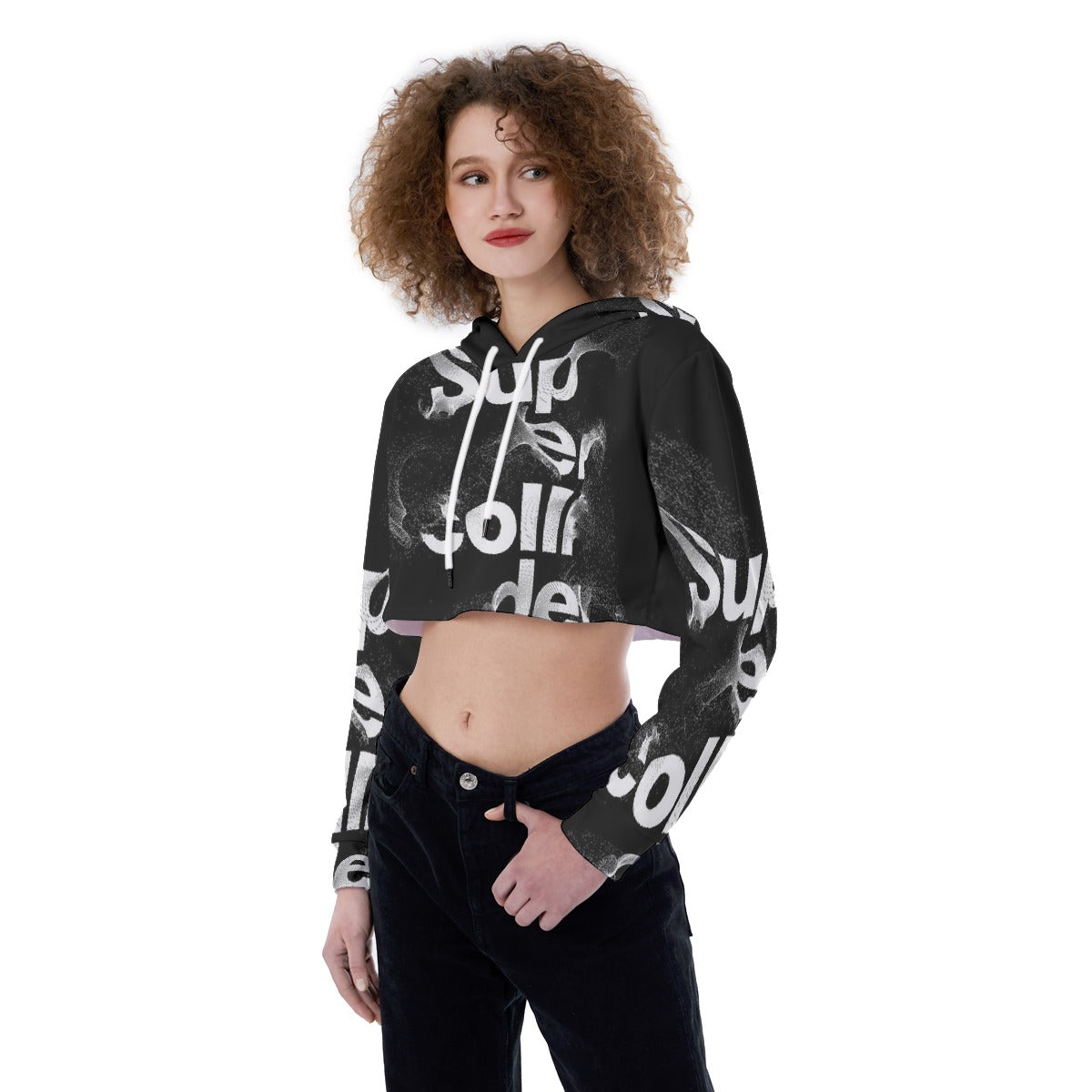 All-Over Print Women's Crop Top Hoodie