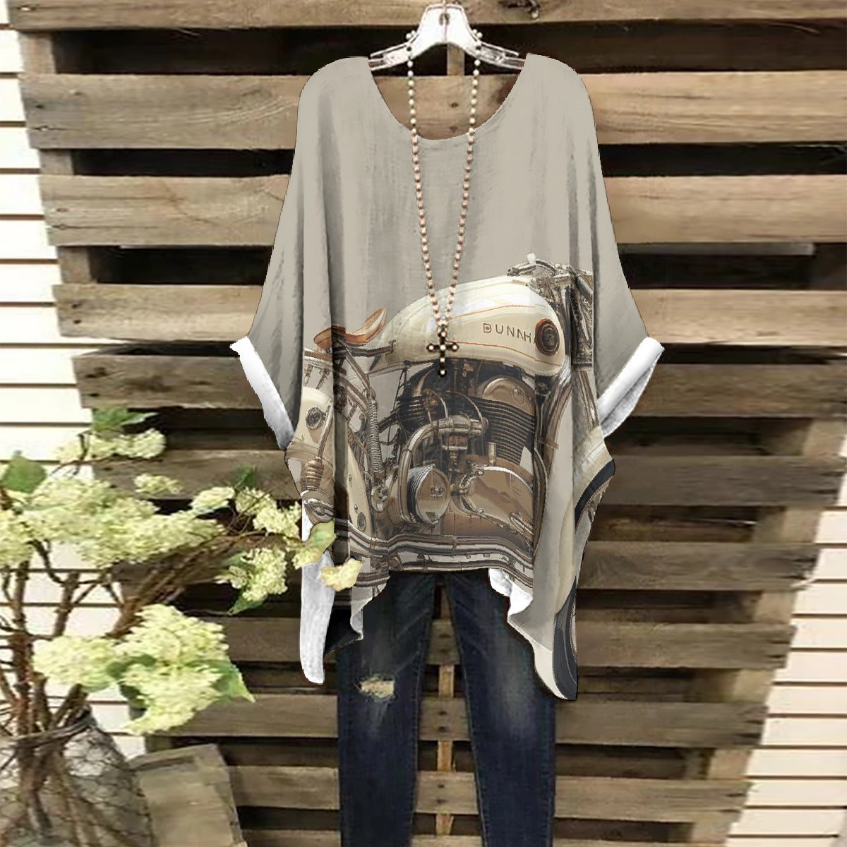 All-Over Print Women's Bat Sleeve Shirt