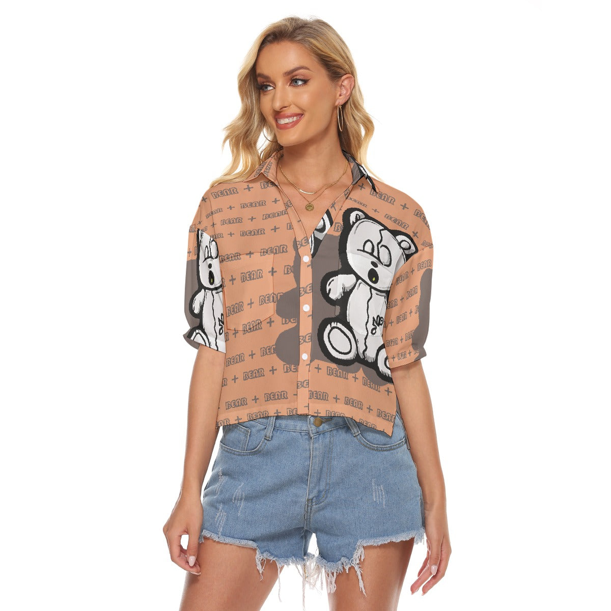 All-Over Print Women's V-neck Shirts