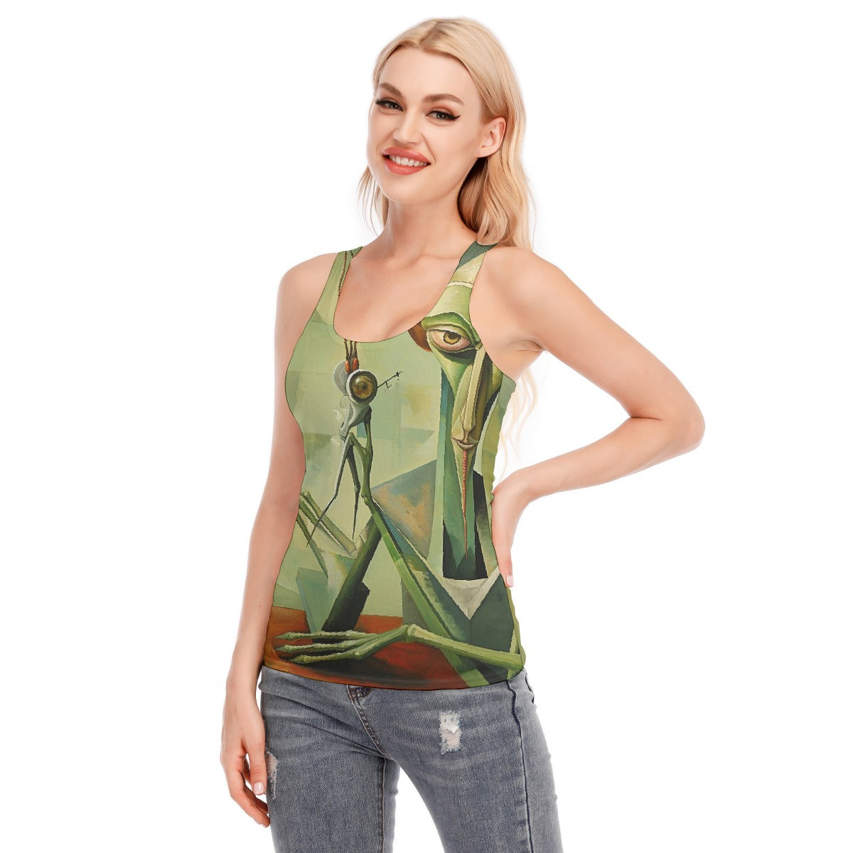 All-Over Print Women's Racer Vest | 190GSM Cotton