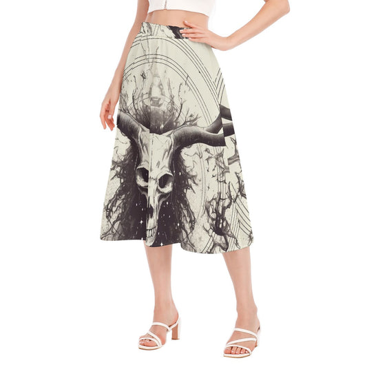 All-Over Print Women's Long Section Chiffon Skirt