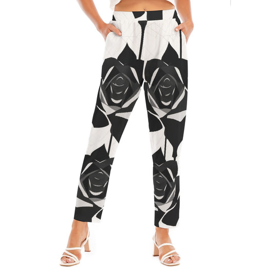 All-Over Print Women's Loose Straight-leg Pants