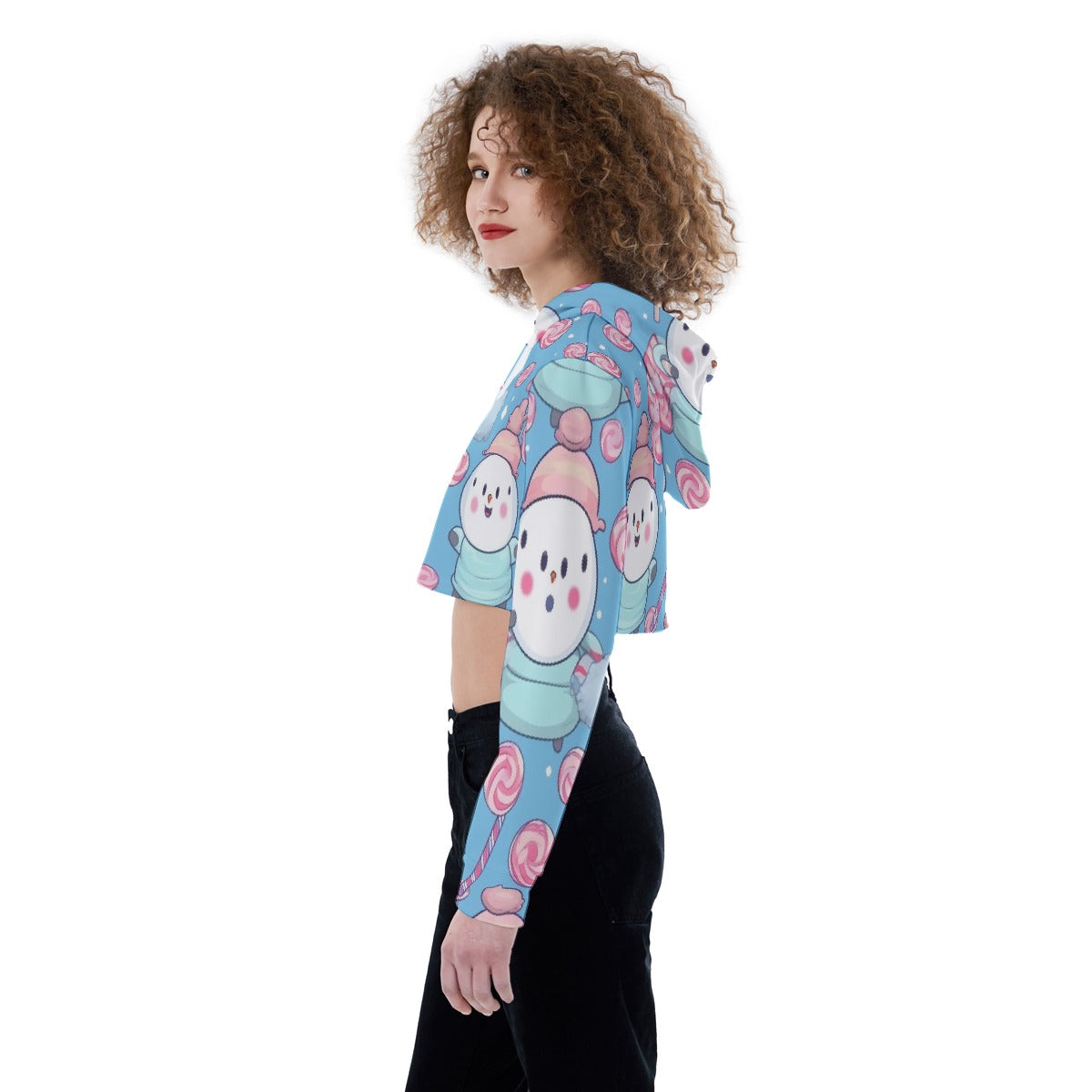 All-Over Print Women's Crop Top Hoodie