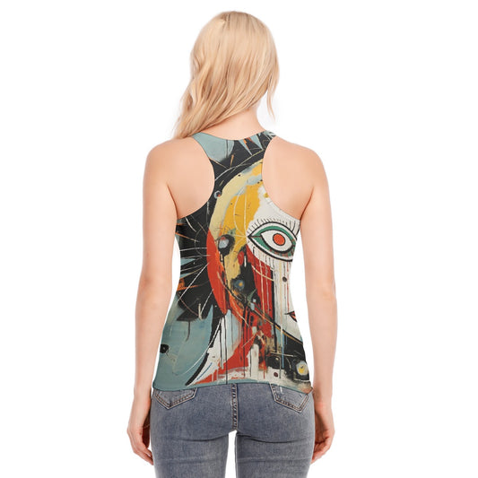 All-Over Print Women's Racer Vest | 190GSM Cotton