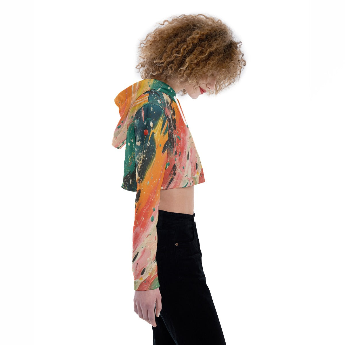 All-Over Print Women's Crop Top Hoodie