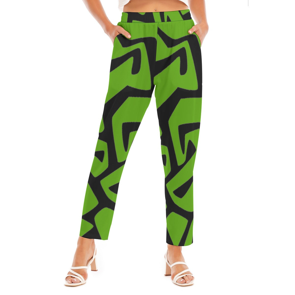 All-Over Print Women's Loose Straight-leg Pants