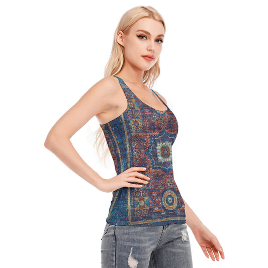 All-Over Print Women's Racer Vest | 190GSM Cotton