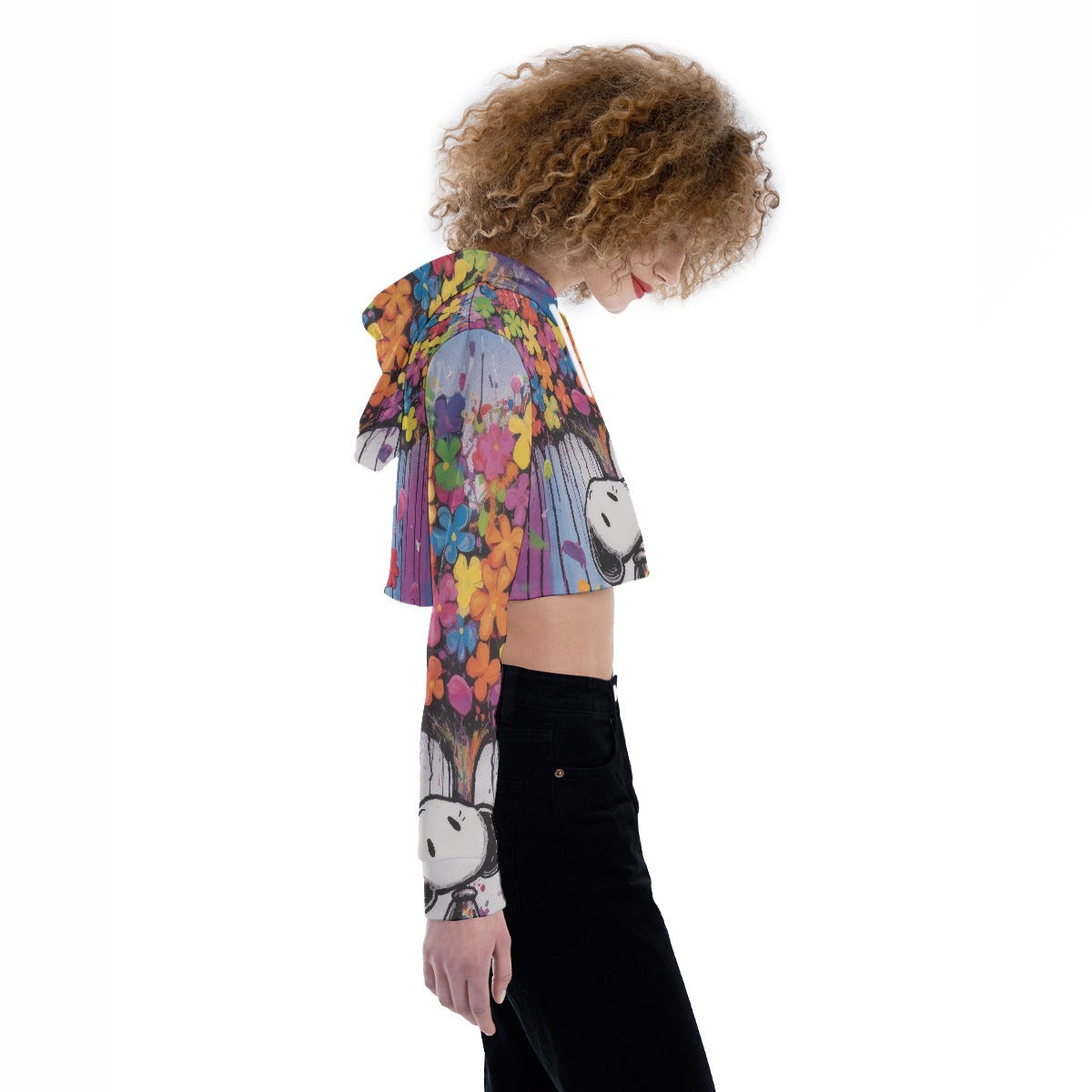 All-Over Print Women's Crop Top Hoodie