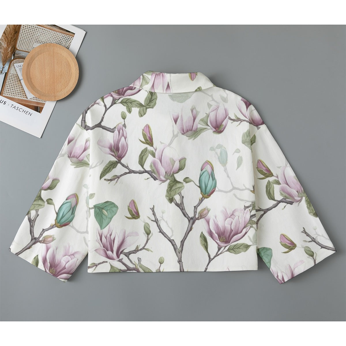 All-Over Print Women's Cropped Jacket | 245GSM Cotton