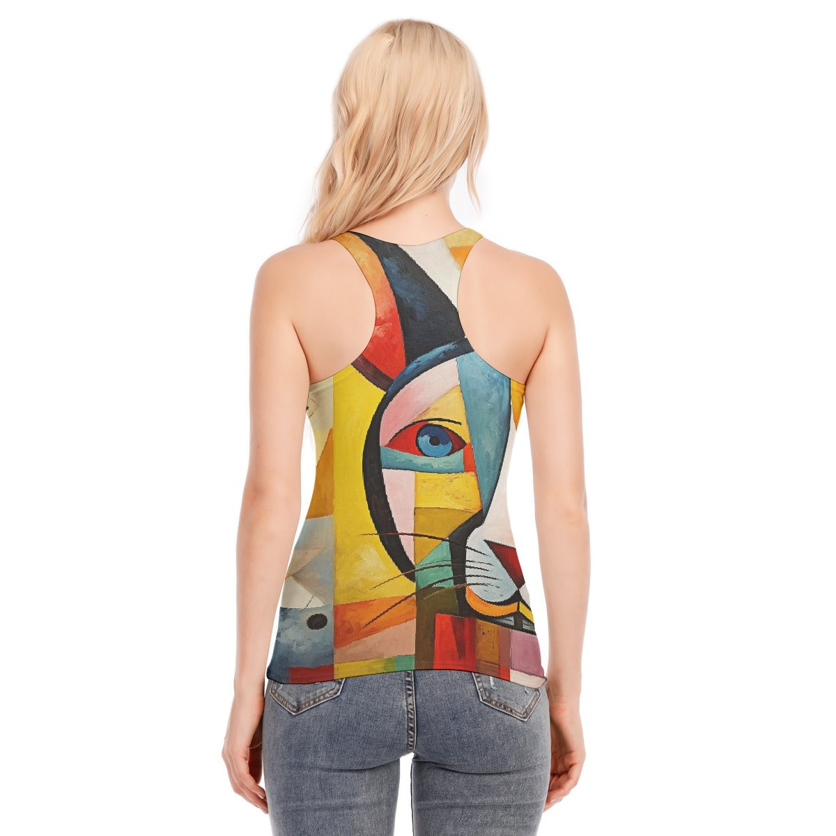All-Over Print Women's Racer Vest | 190GSM Cotton