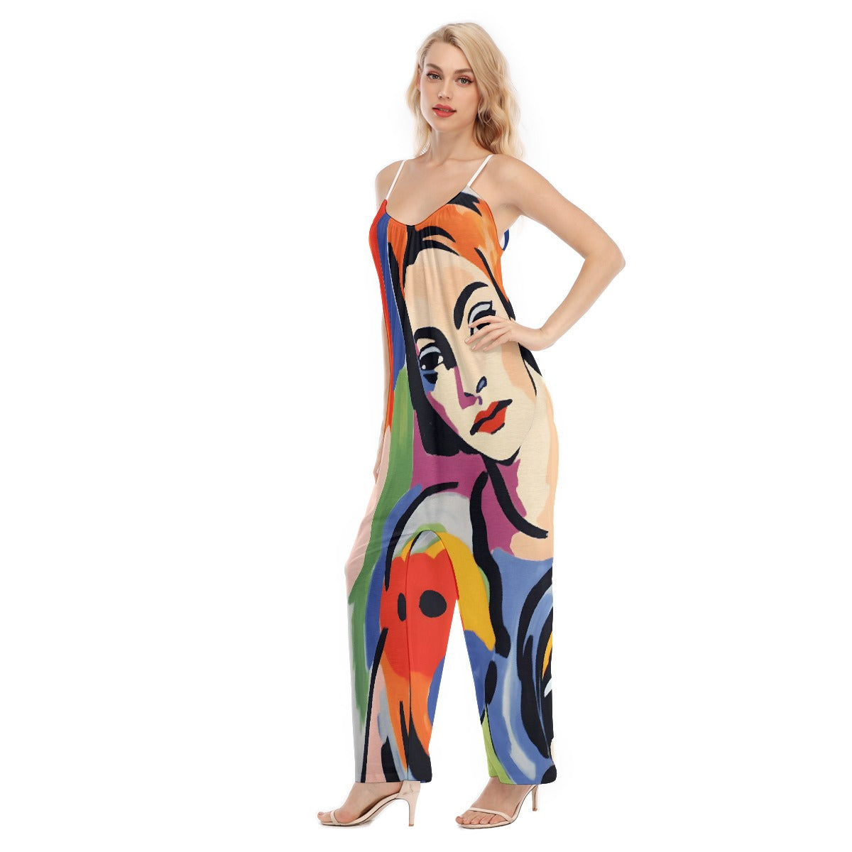 All-Over Print Women's Loose Cami Jumpsuit