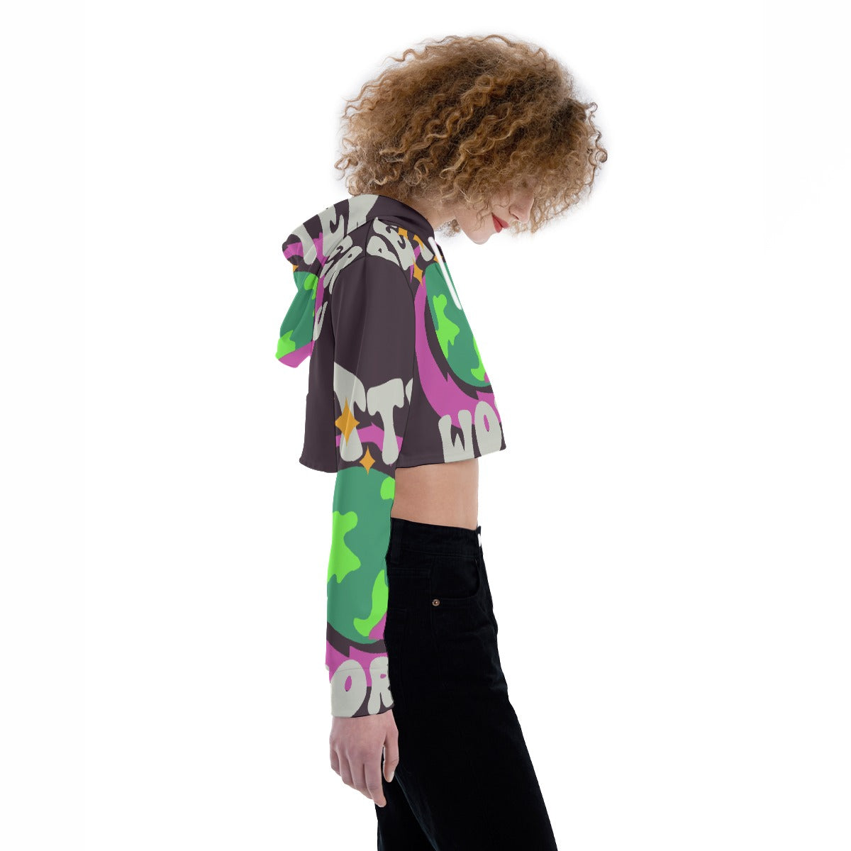 All-Over Print Women's Crop Top Hoodie