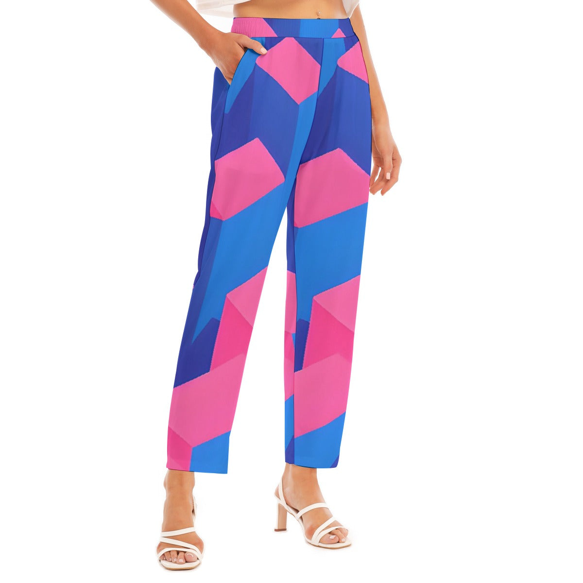 All-Over Print Women's Loose Straight-leg Pants