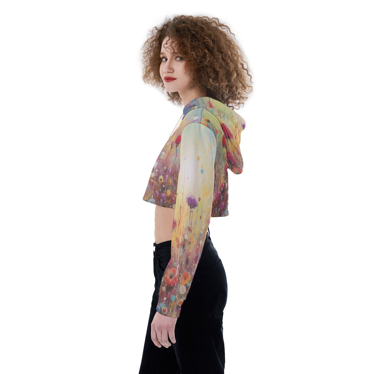 All-Over Print Women's Crop Top Hoodie