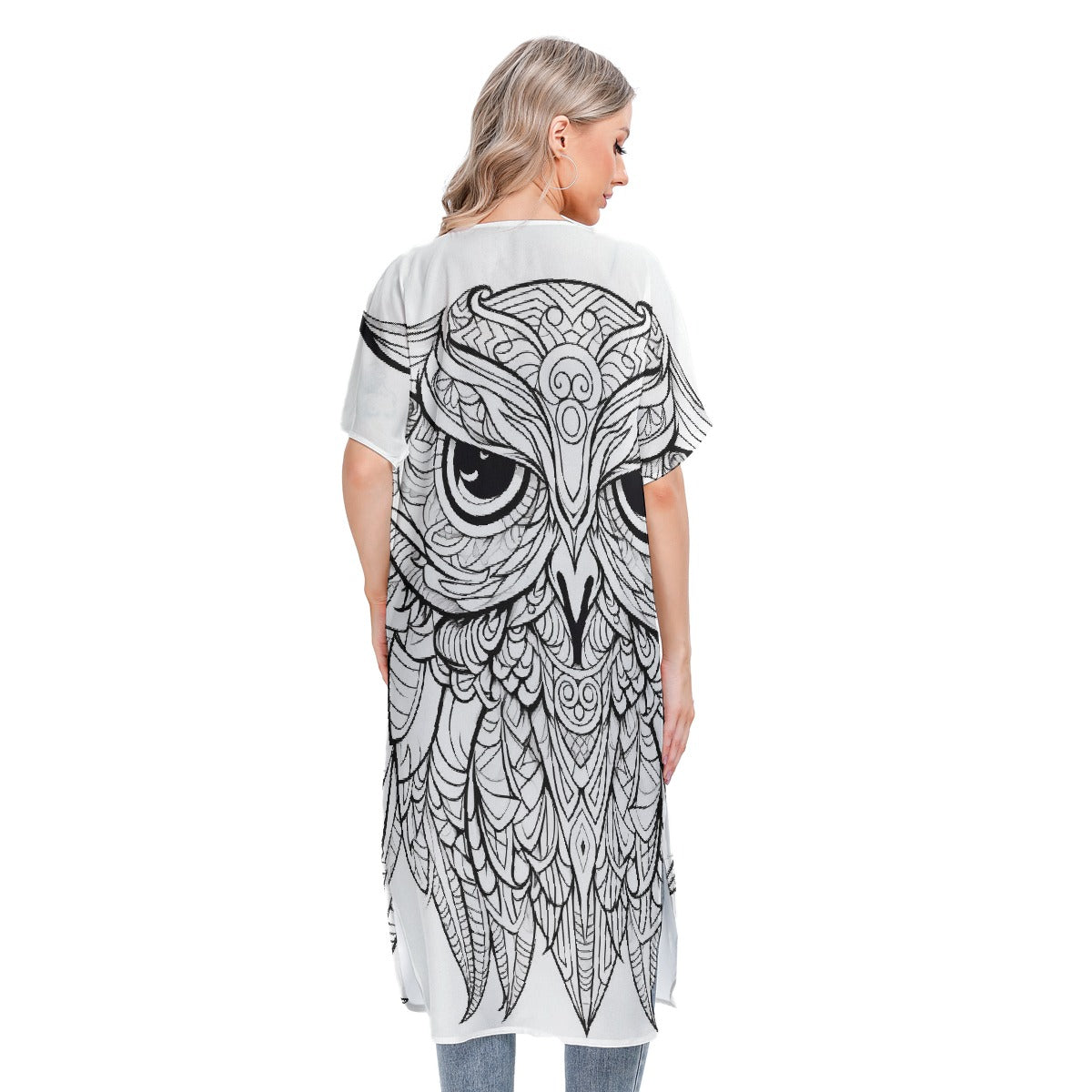 All-Over Print Women's Short Sleeve Cardigan