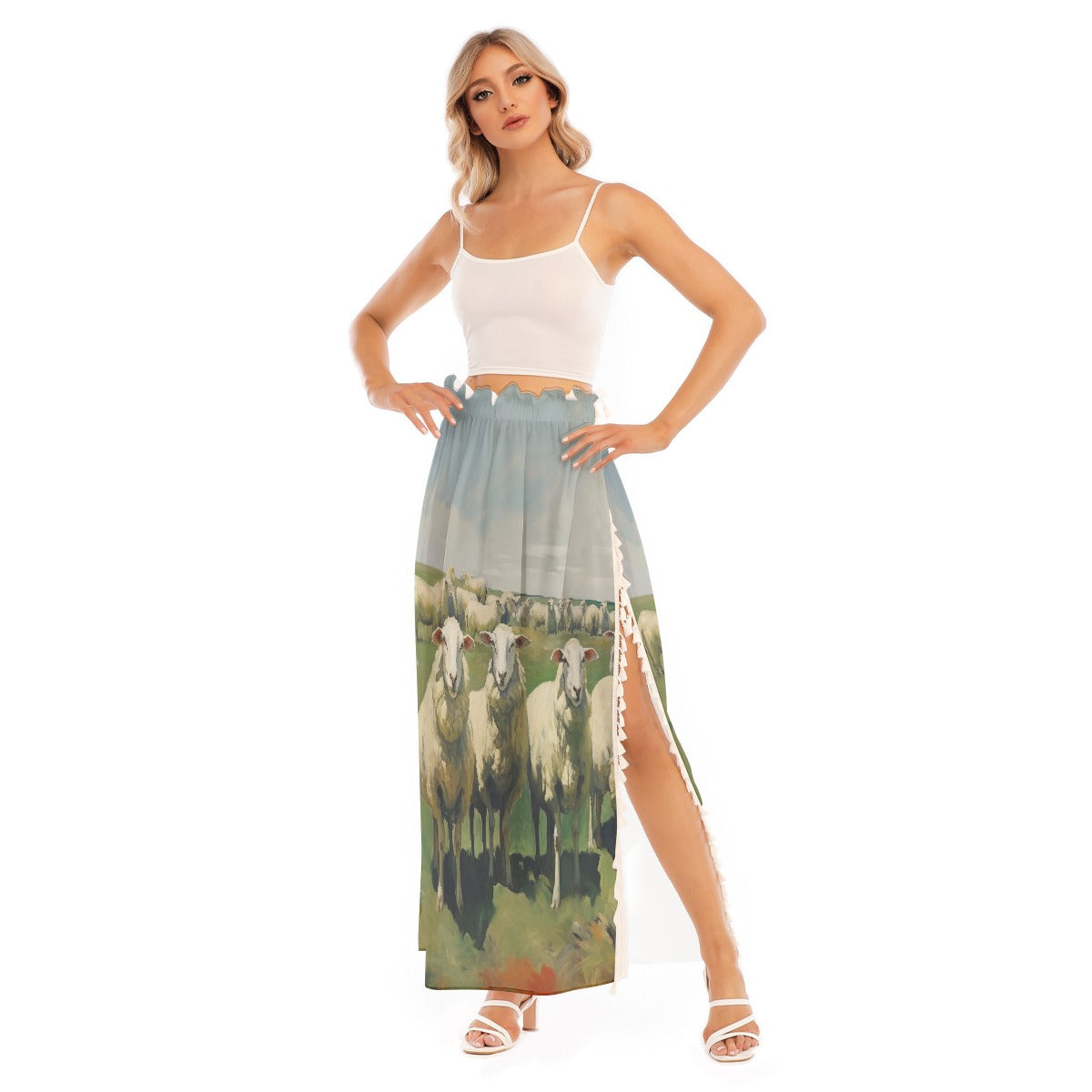All-Over Print Women's Side Split Skirt