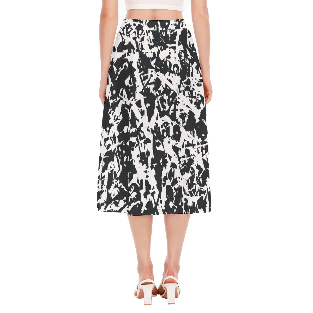 All-Over Print Women's Long Section Chiffon Skirt
