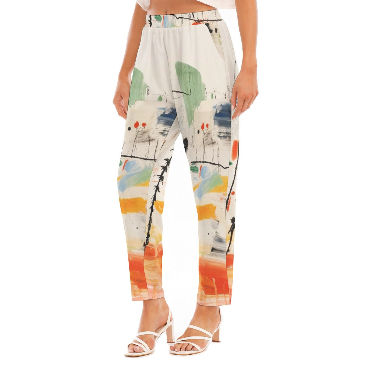All-Over Print Women's Loose Straight-leg Pants