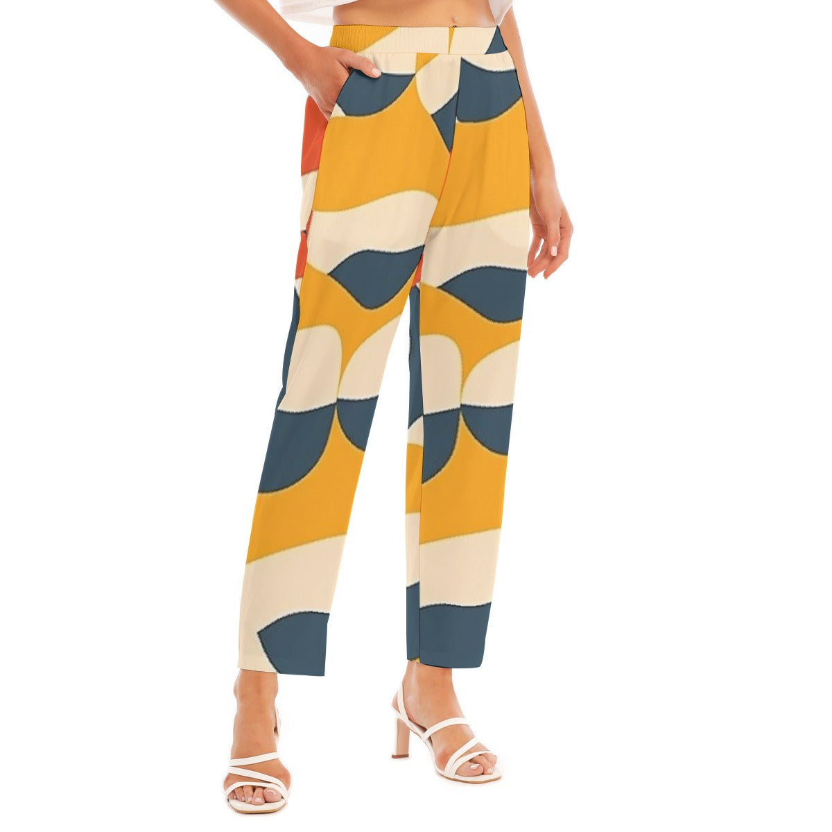 All-Over Print Women's Loose Straight-leg Pants