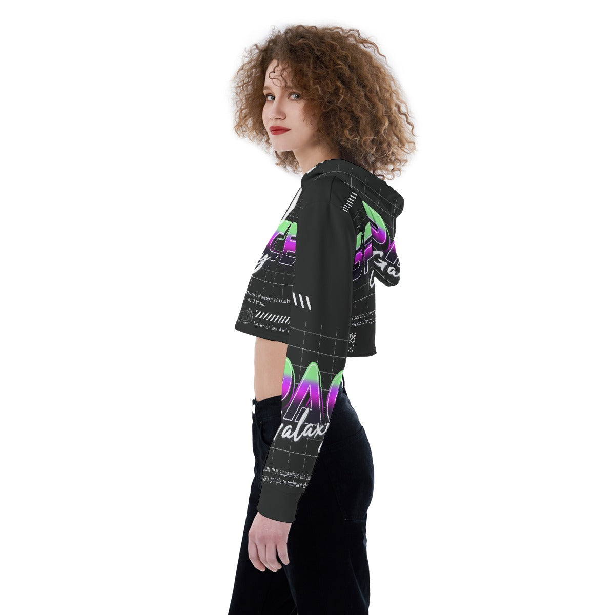 All-Over Print Women's Crop Top Hoodie