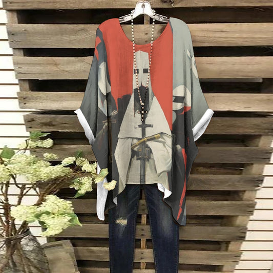 All-Over Print Women's Bat Sleeve Shirt