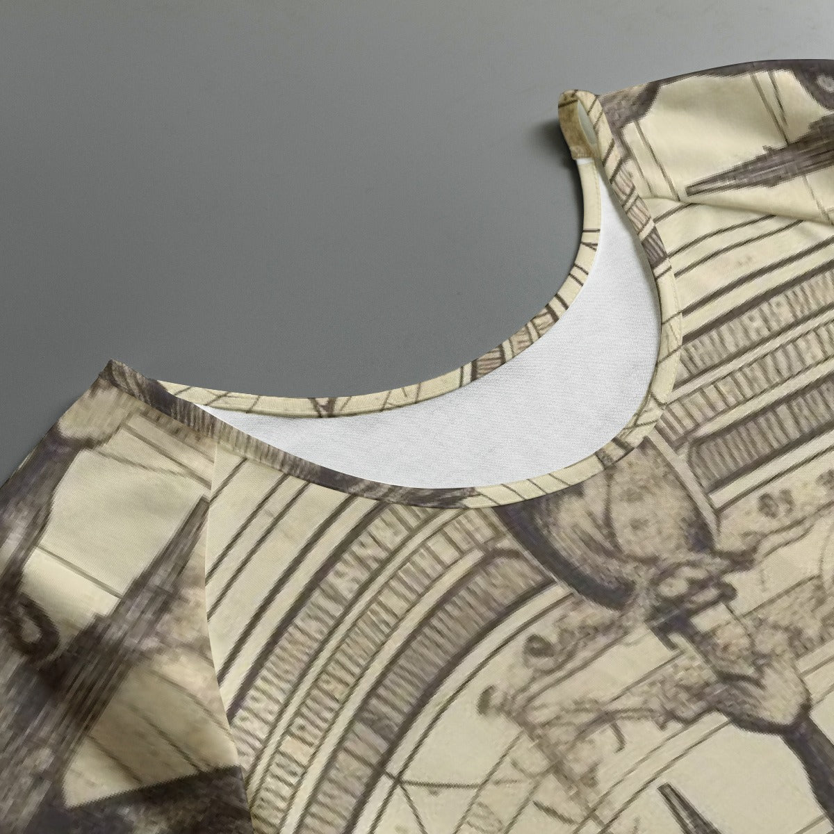 All-Over Print Women's Round Neck T-shirt With Raglan Sleeve