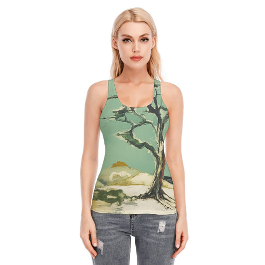 All-Over Print Women's Racer Vest | 190GSM Cotton