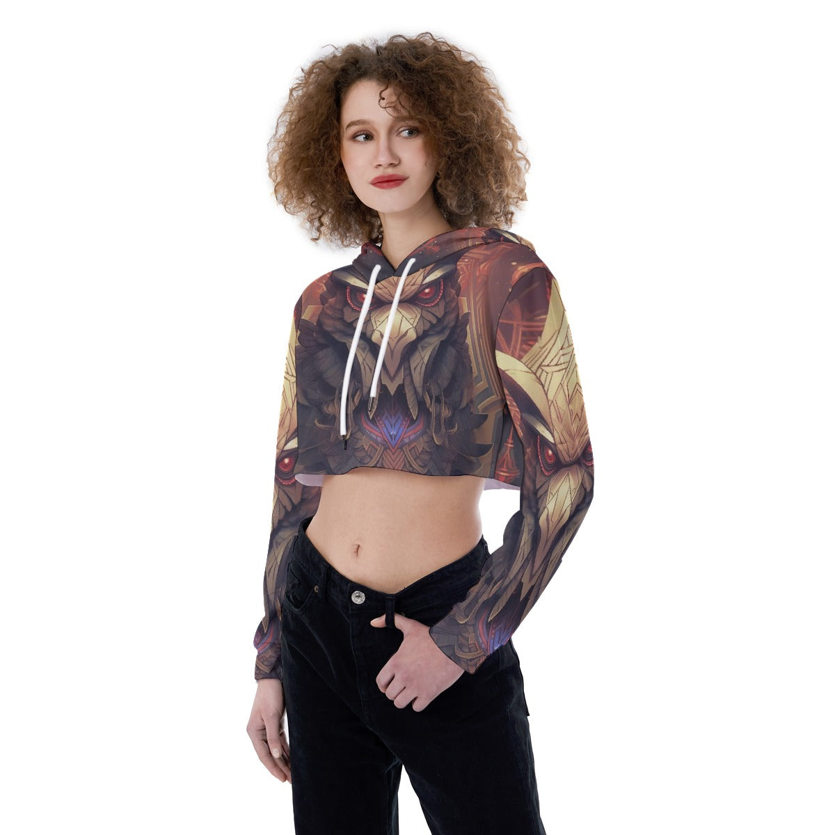 All-Over Print Women's Crop Top Hoodie