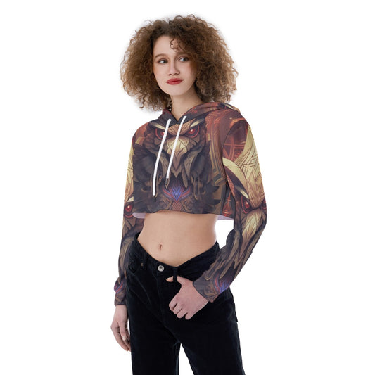 All-Over Print Women's Crop Top Hoodie
