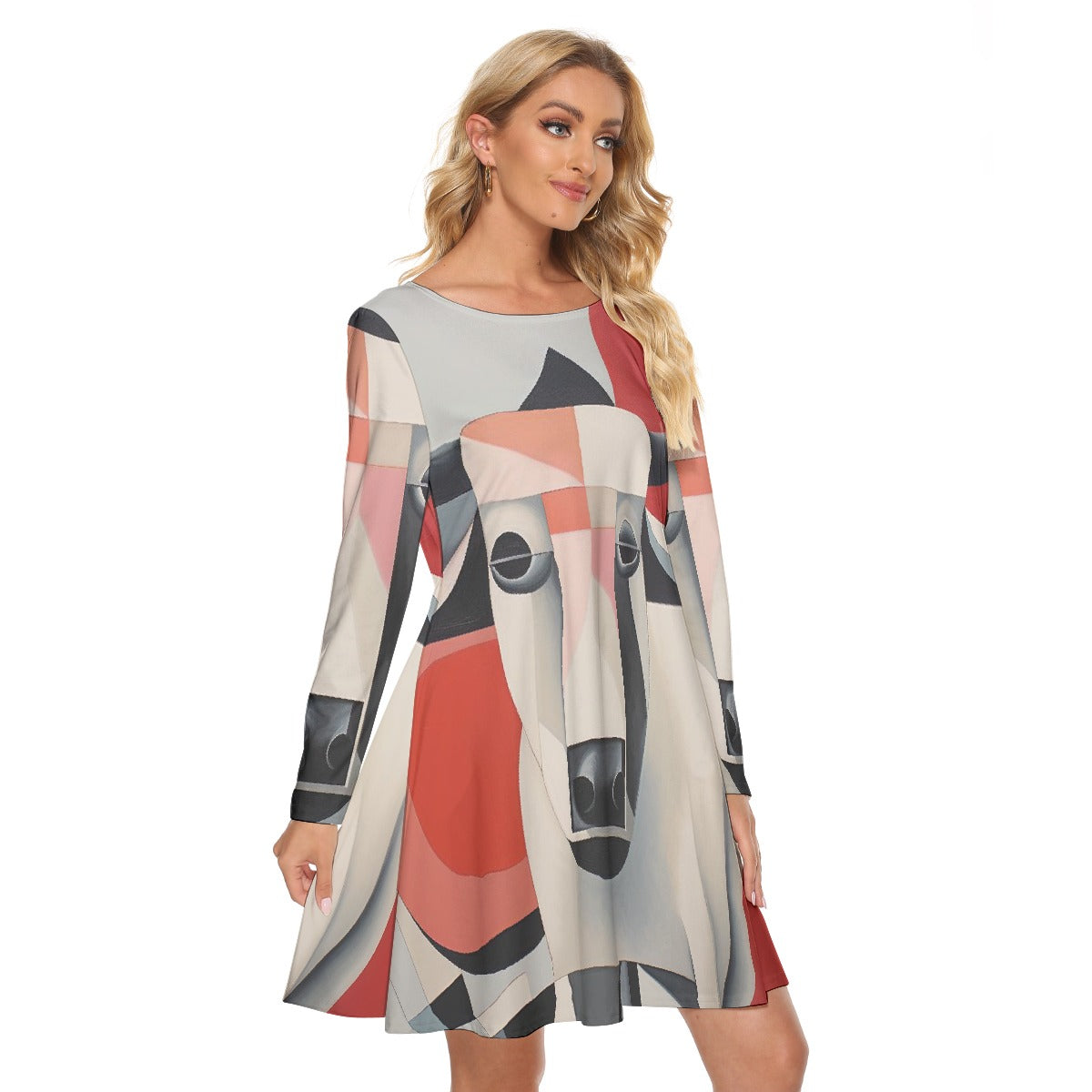All-Over Print Women's Crew Neck Dress