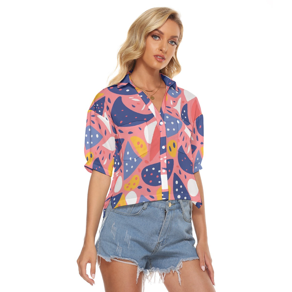 All-Over Print Women's V-neck Shirts