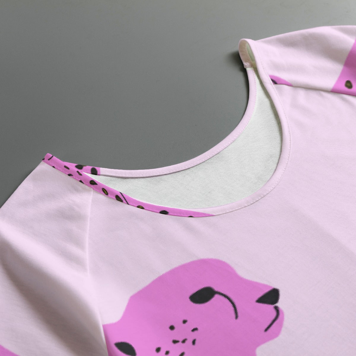 All-Over Print Women's Round Neck T-shirt With Raglan Sleeve